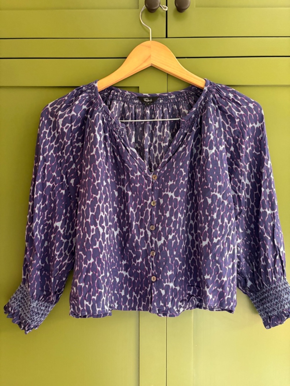 Rails Mariah Leopard blouse in purple size S